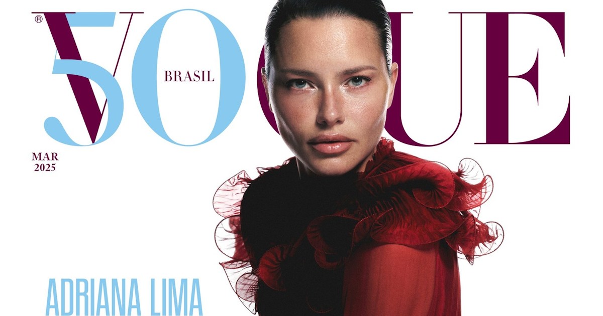 Adriana Lima Takes to the Covers of Vogue Brazil's 50th Anniversary Issue for March 2025