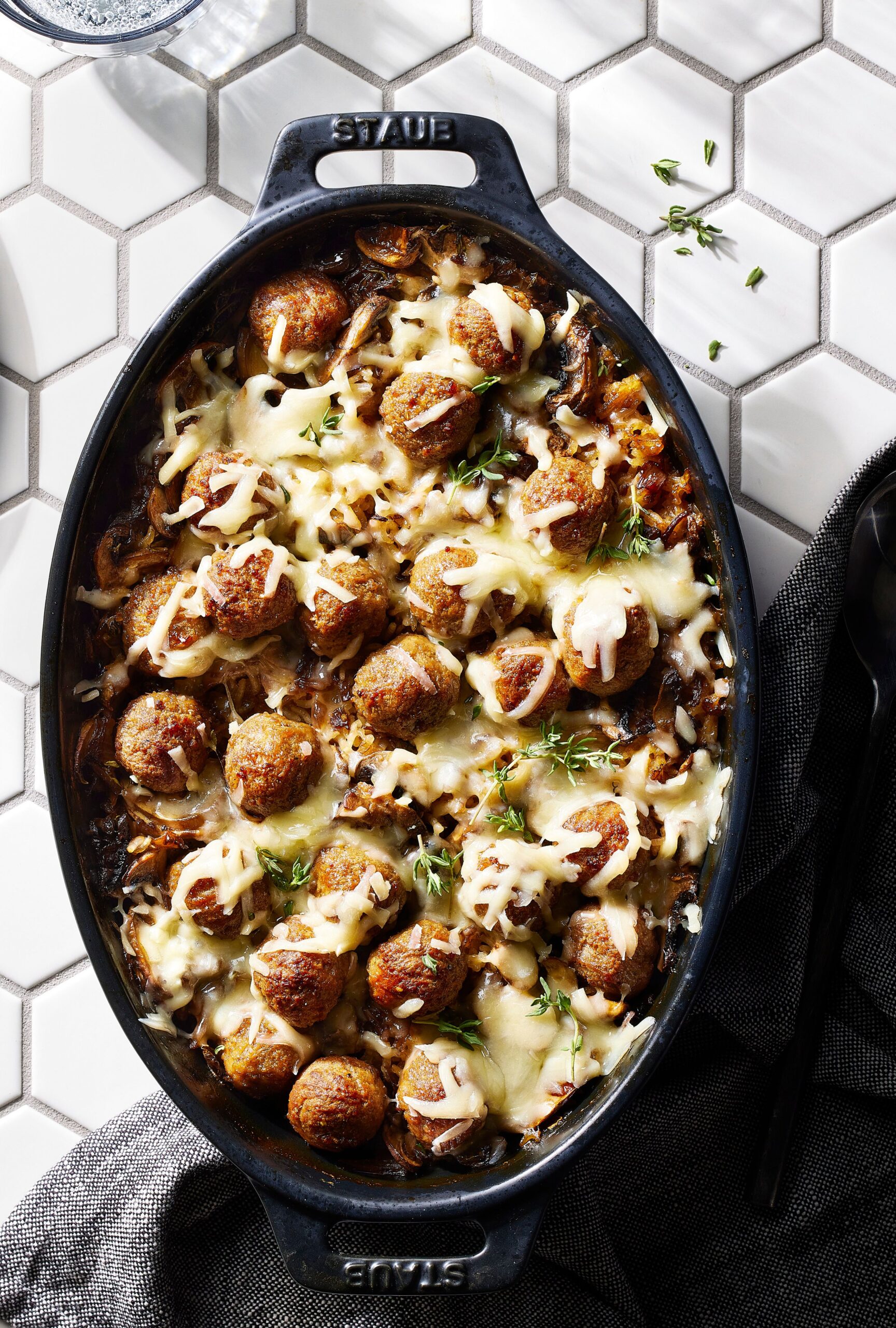 Dump and Bake French Onion Meatballs and Rice Is the Easiest Dinner You'll Make This Week