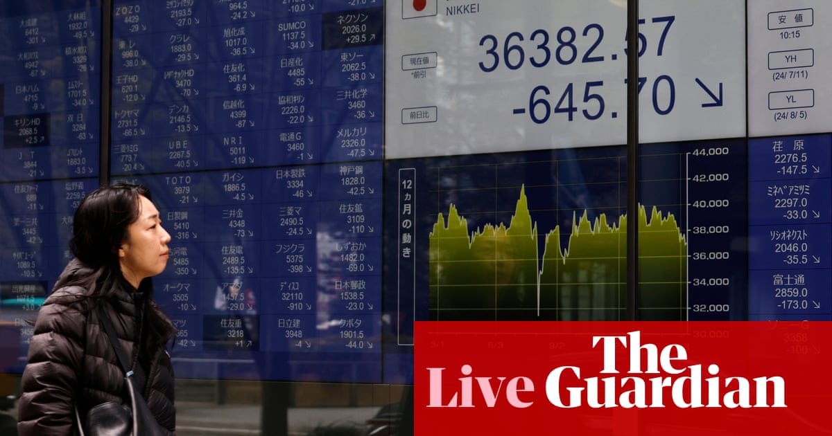 Growth fears grip markets as US recession worries hurt the dollar – business live