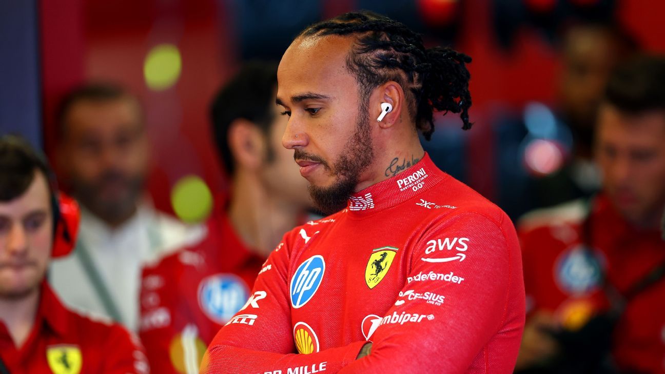 Hamilton gets the full Ferrari experience on debut in red