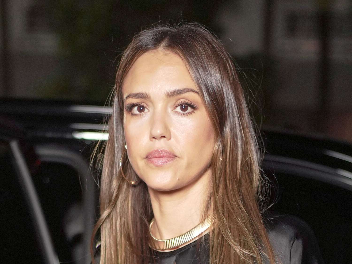 Jessica Alba's All-Black Look Features This Nostalgic Denim Trend