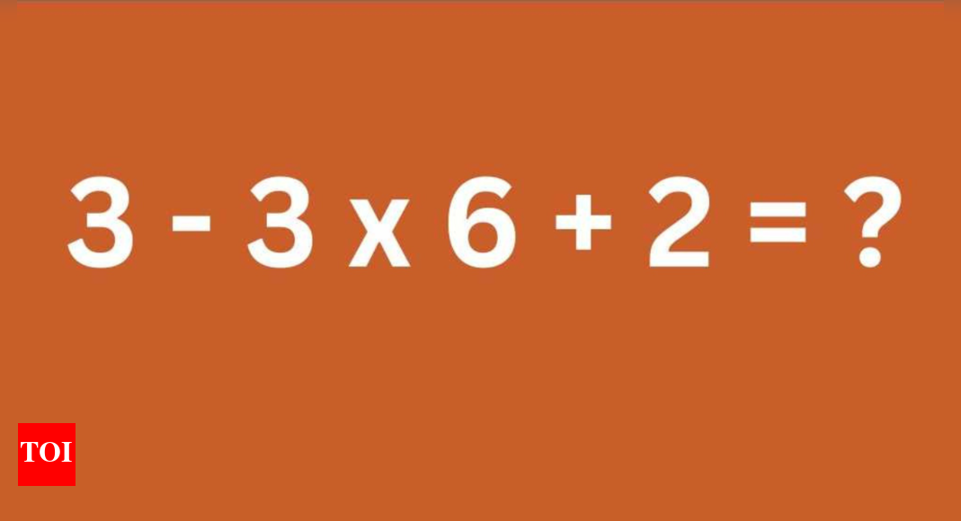 Maths Quiz: You are the smartest person on Earth if you can solve this math puzzle in 8 seconds - The Times of India