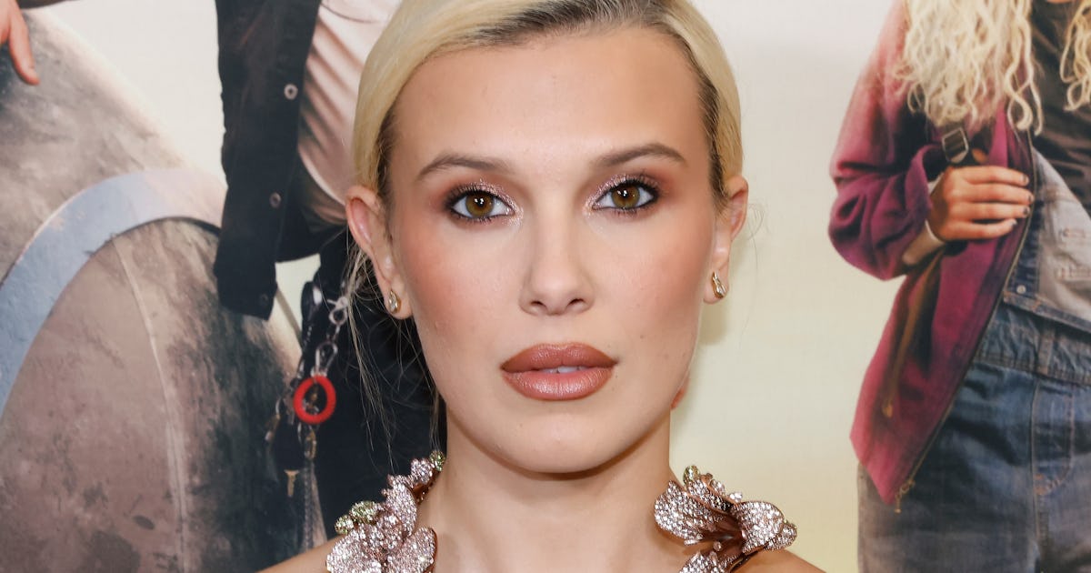 Millie Bobby Brown Exposed Her Undies In A Sheer "Mob Wife" LBD