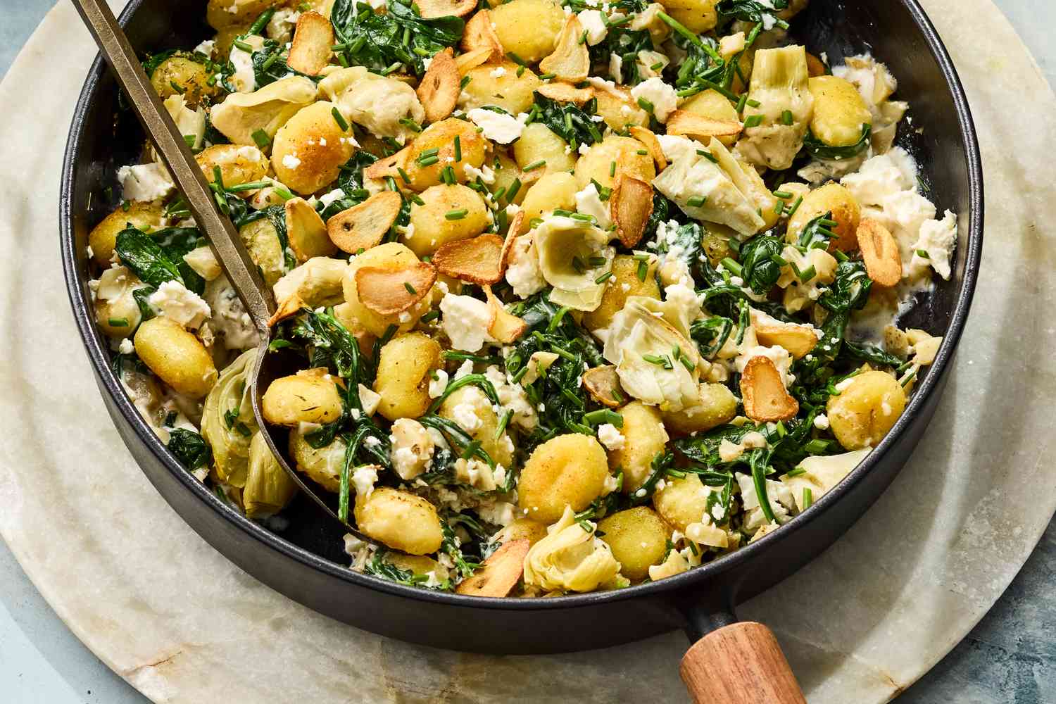 Spinach-Artichoke Gnocchi with Feta Is as Easy as It Gets