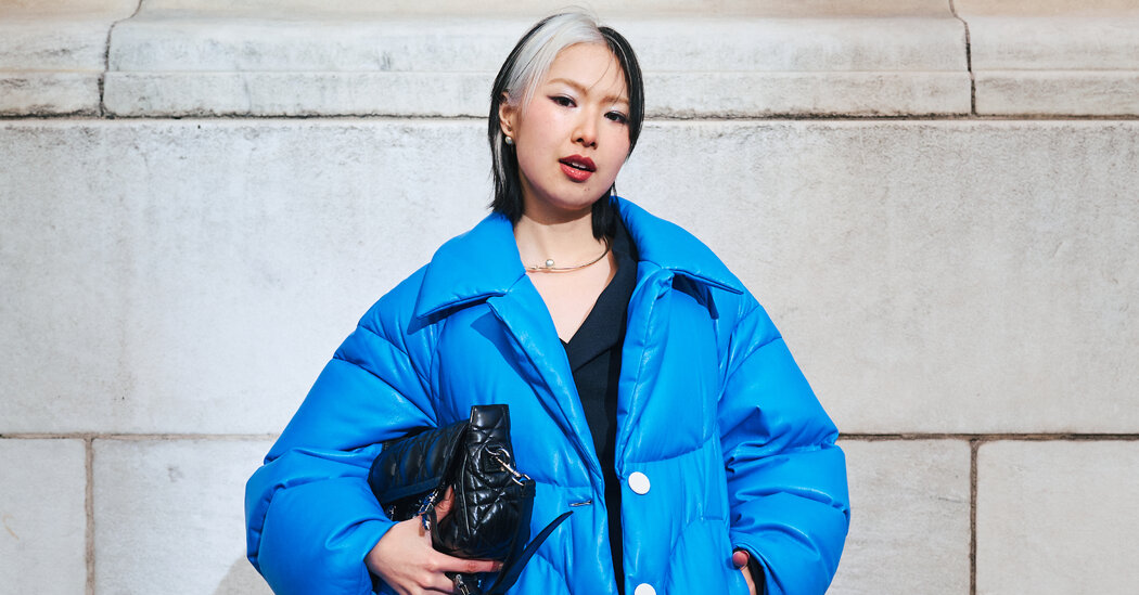 Street Style Look of the Week: Blue Puffer Coat