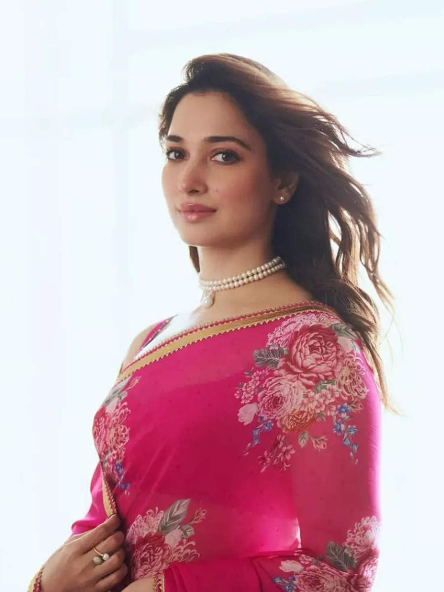 Tamannaah Bhatia’s ethereal pink saree look