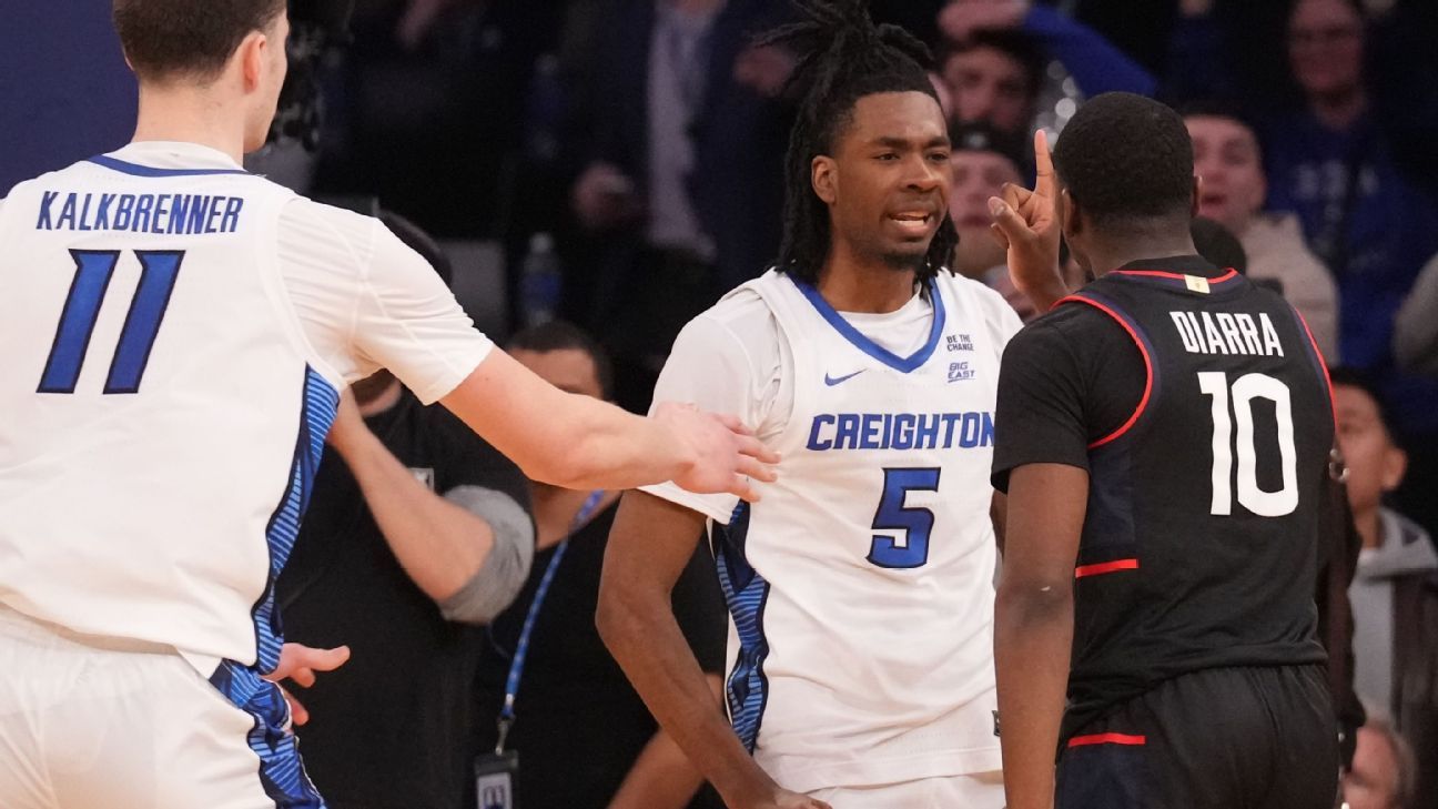 UConn-Creighton ends in scuffle over 'fancy' dunk