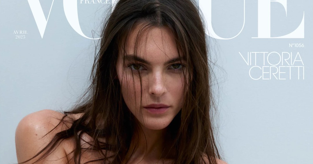 Vittoria Ceretti Goes Topless on the 'Vile' April 2025 Cover of Vogue France