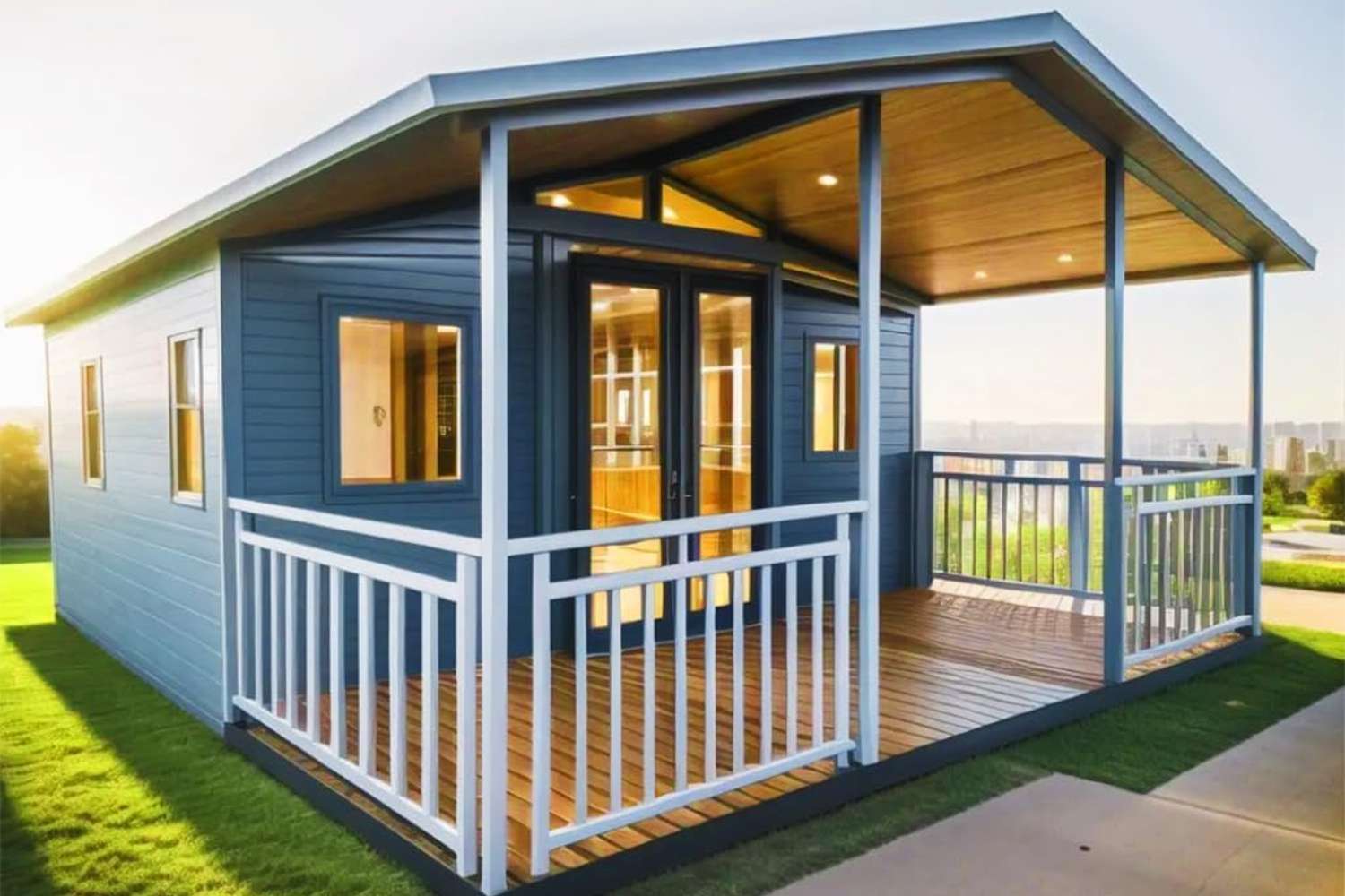 Woah: This Amazon Tiny Home Has the Perfect Porch for Outdoor Entertaining